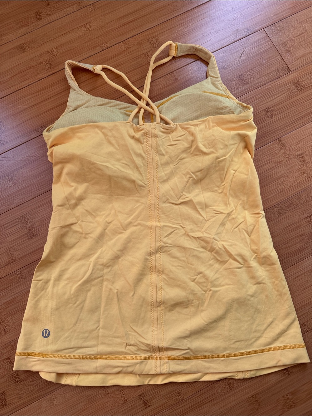 lululemon athletica Yellow Strappy Built-In Bra Tank Top